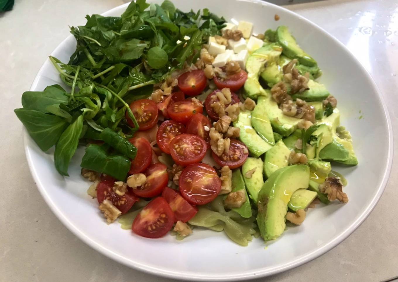 Ensalada de pasta sana