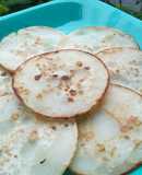Goad poale (sweet rice semolina pancakes)
