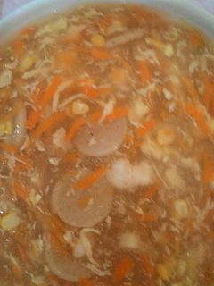 Foto resep Sup jagung sosis udang