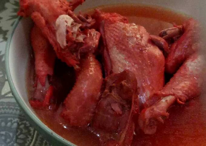 Cara Gampang Buat Sup Ayam Merah Angkak Yang Enak