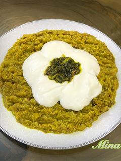 عکسی از دستور خوراک کدو بادمجان با ماست