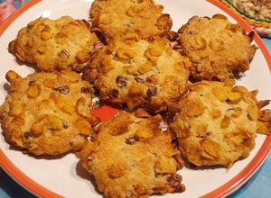 Foto di Biscotti cornflakes e uvetta