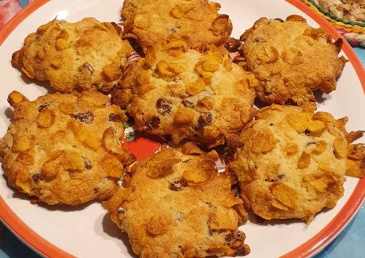 Biscotti cornflakes e uvetta