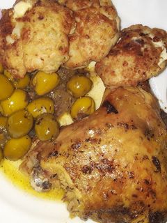 صورة لوصفة دجاج محمر مع أقراص دجاج محشية