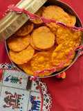 ACHARI MATHRI (FRIED PICKLED INDIAN FLAT BREAD)