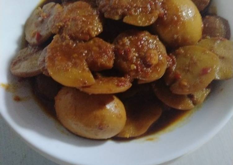 Resep Bumbu Dapur Semur jengkol with egg