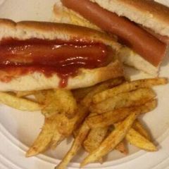 A picture of Good old hot dog and chips.