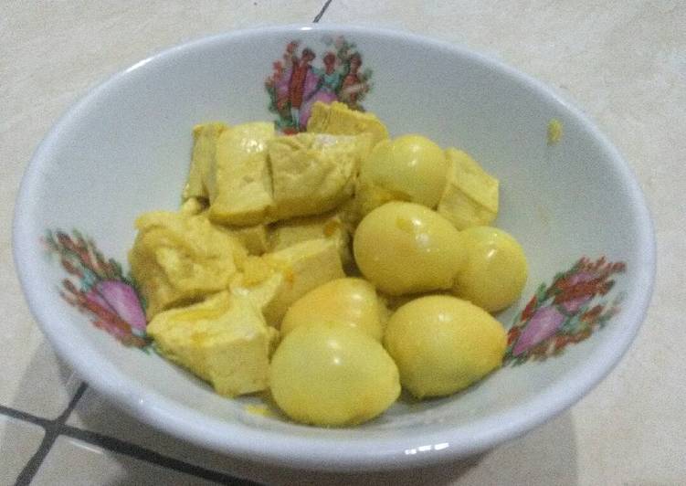 Resep Telur puyuh tahu sutra kuning, Lezat Sekali