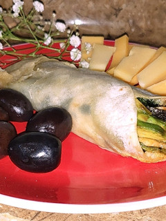 Una foto de Wrap de salmón y espinacas