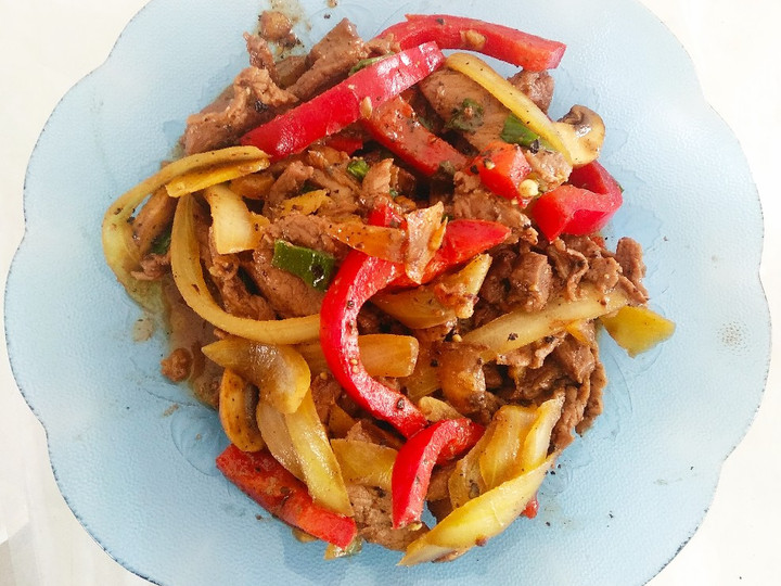 Anti Ribet, Memasak Sapi Jamur Lada Hitam Irit Anti Gagal