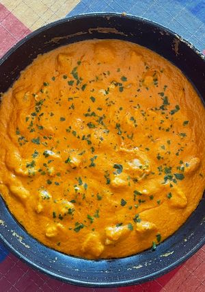 Una foto de Pollo tikka masala curry