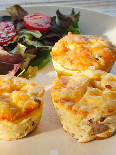 Una foto de Frittata de espárragos y champiñones en Thermomix