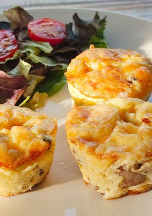 Foto principal de Frittata de espárragos y champiñones en Thermomix