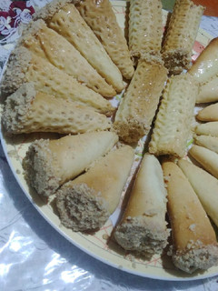 صورة لوصفة كورني معسل ومحشي بالكريمة