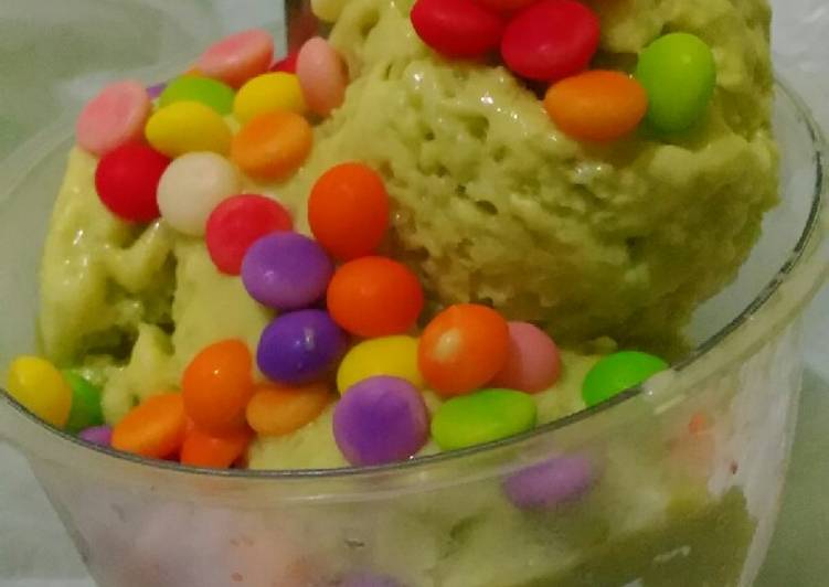 Resep Ice cream alpukat tabur chocochips yang Menggugah Selera