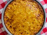 Torta de cebolla y queso de búfala 🧅🐃con harina de trigo sarraceno, sin gluten ⬆️ proteínas ⬇️ carbos