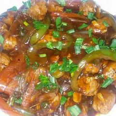 A picture of Soya Chunks Chilly Manchurian.