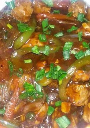 A picture of Soya Chunks Chilly Manchurian.