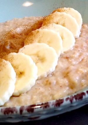 Φωτογραφία της συνταγής Porridge με τυρί κρέμα και μπανάνες