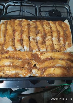 Una foto de Canelones De Ricota y Carne Picada🙃🌯🥓