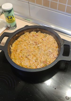 Una foto de Arroz con chipirones