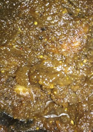 A picture of Gooseberries dates chutney.