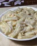 Pasta con crema y doble queso