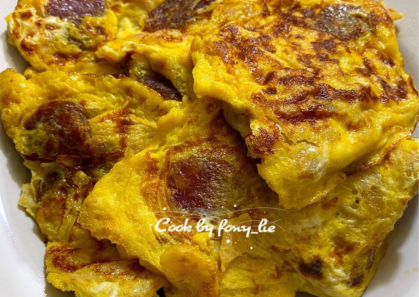Telur dadar lapchiong 🐷