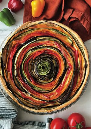 Une photo de Tarte roulée aux légumes du soleil