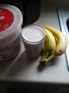 Una foto de Batido de bananos con ice cream