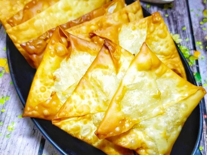 Cara Gampang Membuat Resep  Pangsit Goreng isi Ayam yang Sempurna, Lezat