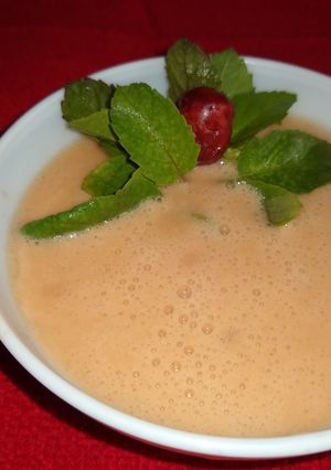A picture of Strawberry soup.