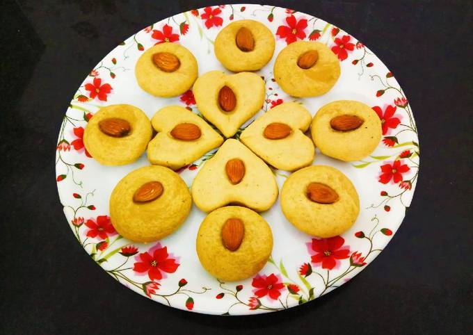 Whole Wheat Flour Jaggery Cookies Without Oven