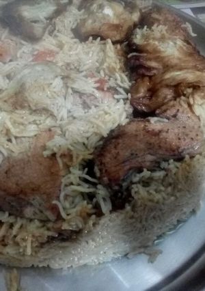 صورة لوصفة مقلوبة الدجاج بالخضار