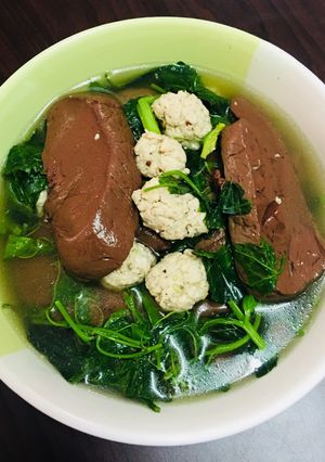รูปของ ต้มจืดเลือดหมูใบตำลึง