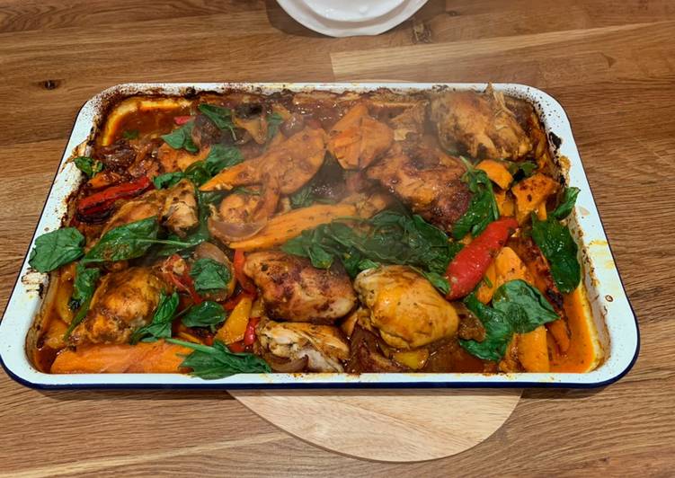 Simple Way to Prepare Speedy Chicken Tikka Tray Bake