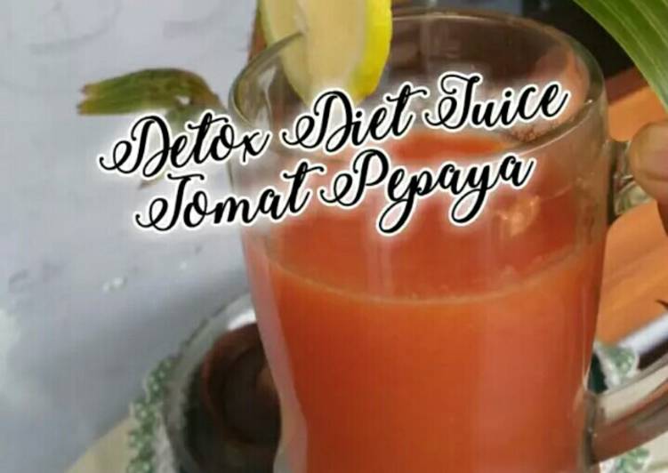 Resep 334. 🍷 Detox Diet Juice Tomat Pepaya Wortel.. 🍅🍋 yang Bisa Manjain Lidah
