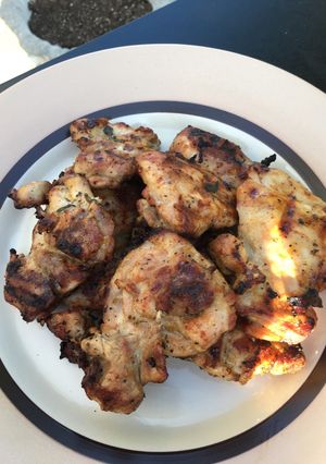 A picture of Bbq chicken with beer marinade.