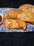 Rollitos de jaibas con vegetales
