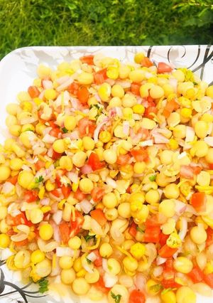 A picture of Matar Chaat.