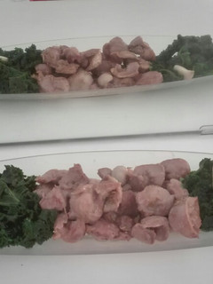 Una foto de Kale con mollejas