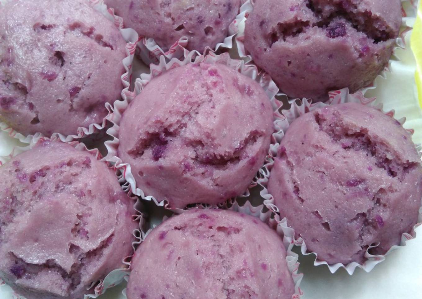 Kue ubi ungu merekah tanpa mixer