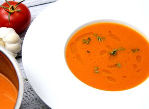 Sült paradicsom krémleves recept fotója