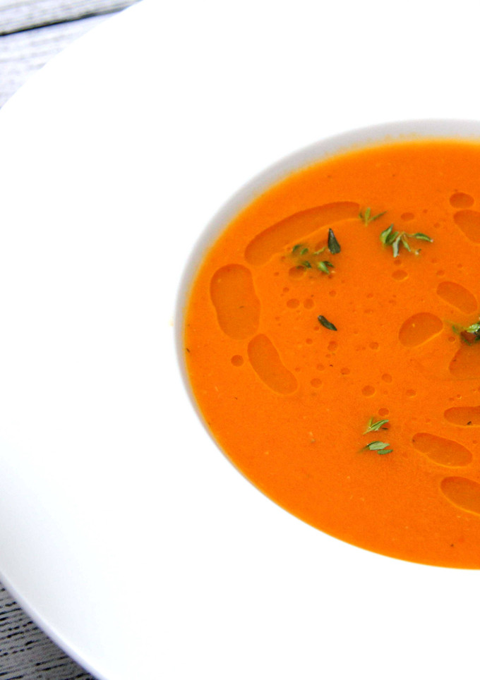 Sült paradicsom krémleves recept fotója