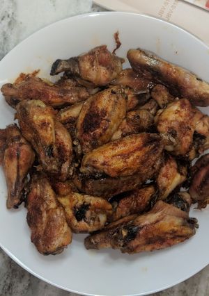 A picture of Oven BBQ wings.