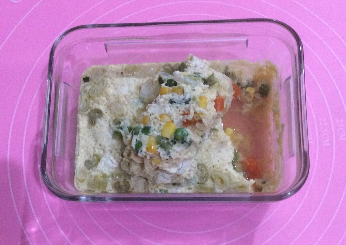 Tahu telur tim sayuran #berburucelemekemas #resolusi2019