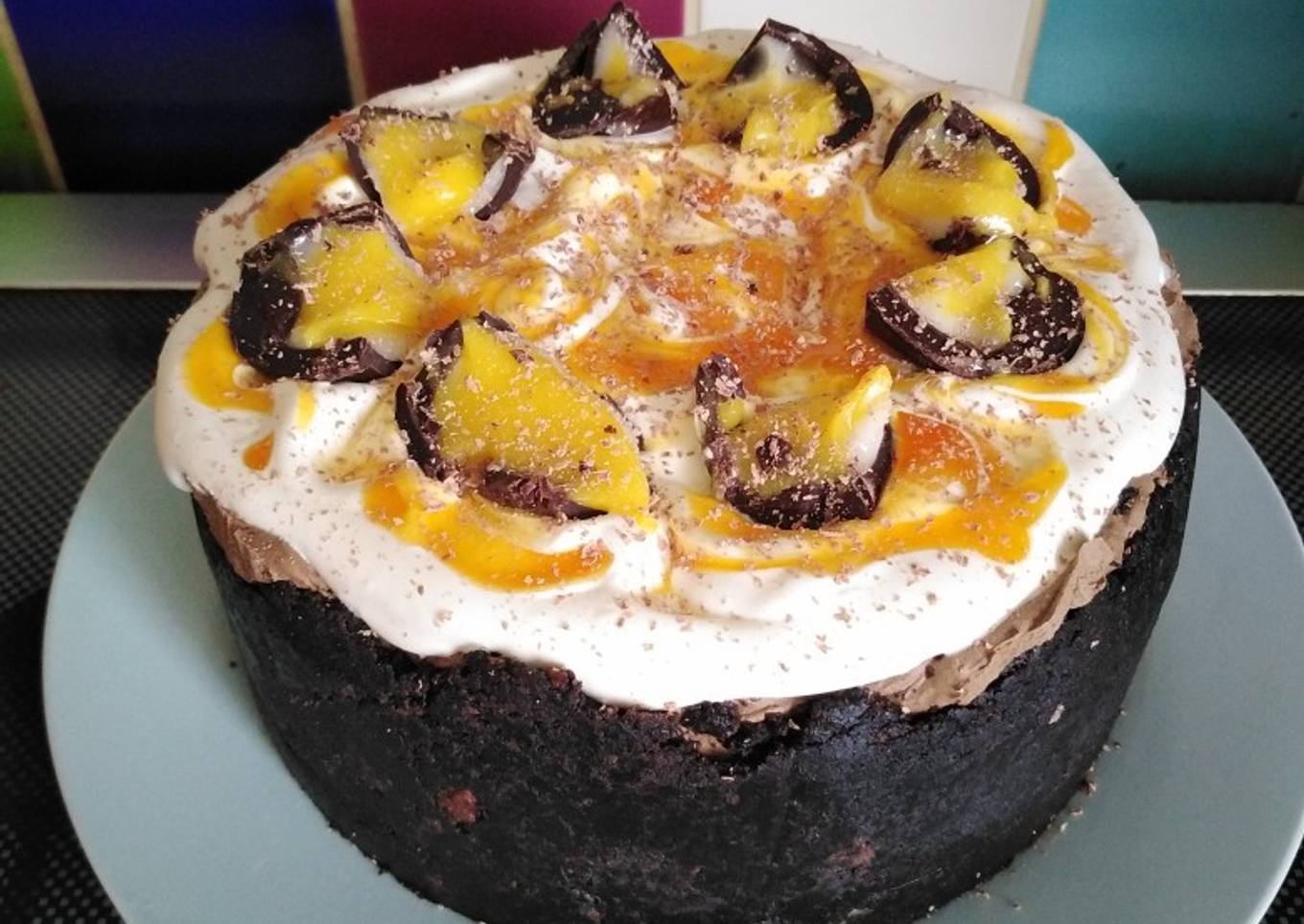 Vickys Easter Creme Egg Cheesecake GF DF EF SF NF Vegan