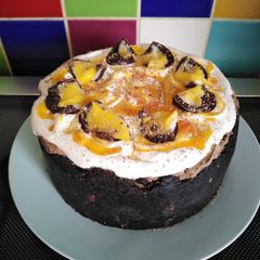 Vickys Easter Creme Egg Cheesecake GF DF EF SF NF Vegan A picture of Vickys Easter Creme Egg Cheesecake GF DF EF SF NF Vegan.