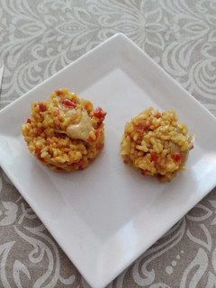 Una foto de Arroz con alcachofas y jamón