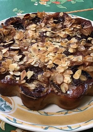A picture of Plum and Almond Clafoutis with Chickpea Flour.